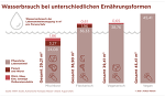 (c)Fokus Fleisch: Wassernutzung verschiedener Ernährungsformen (c)Fokus Fleisch: Wassernutzung verschiedener Ernährungsformen